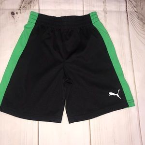 PUMA Black With Green Shorts Size 6